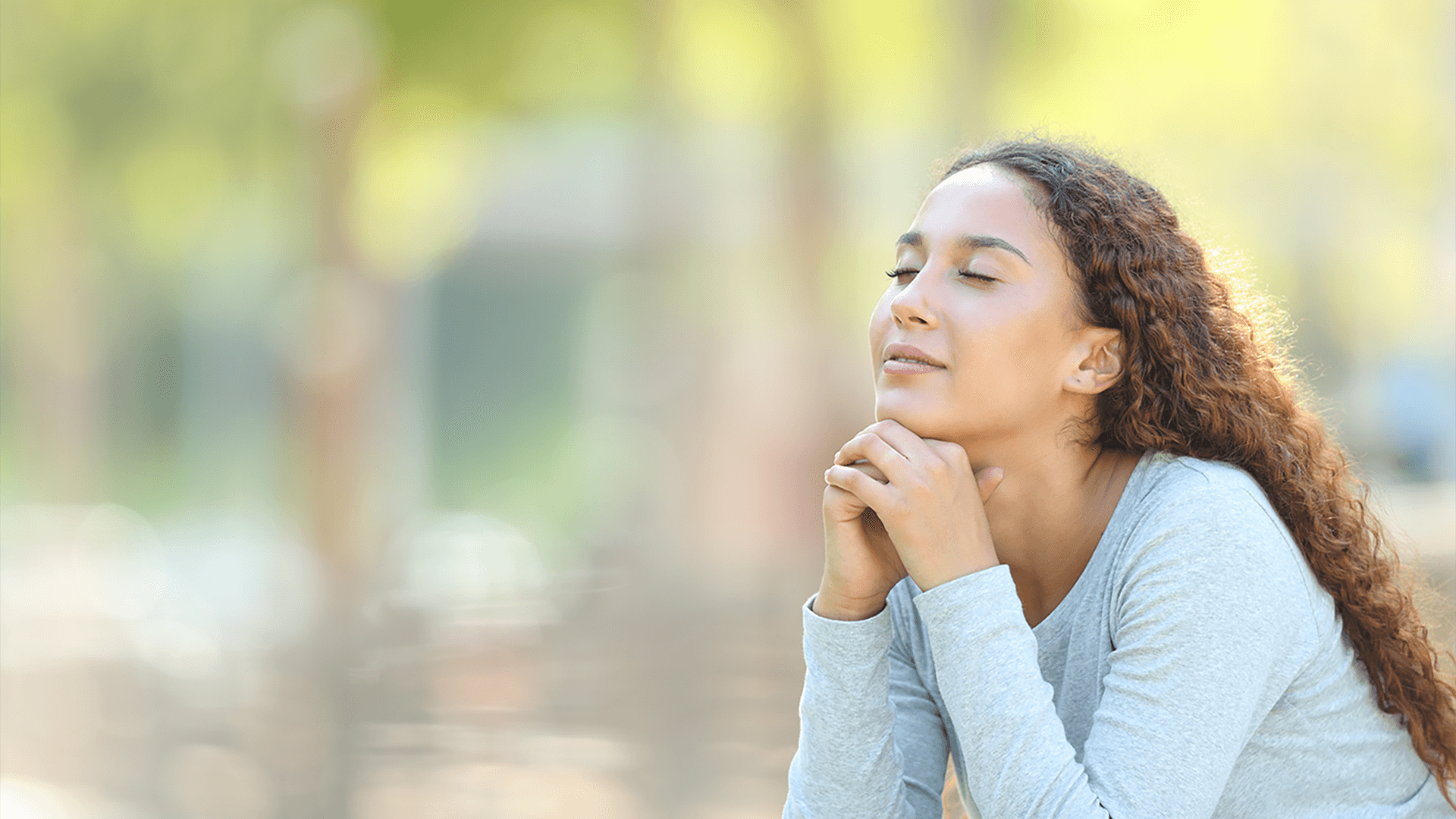 Young woman practicing mindfulness